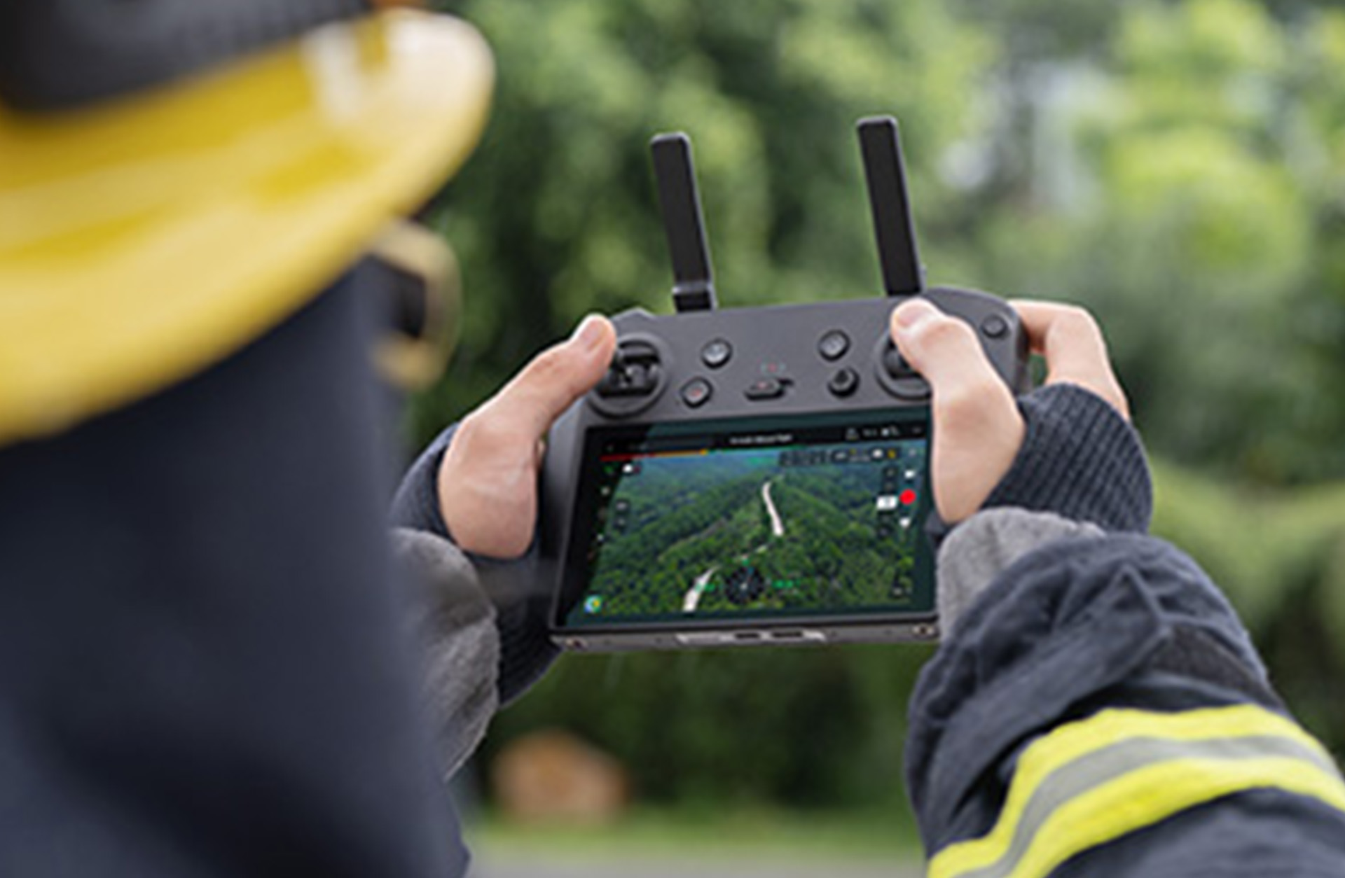 Emergency Services drone training. Fire and rescue, police.